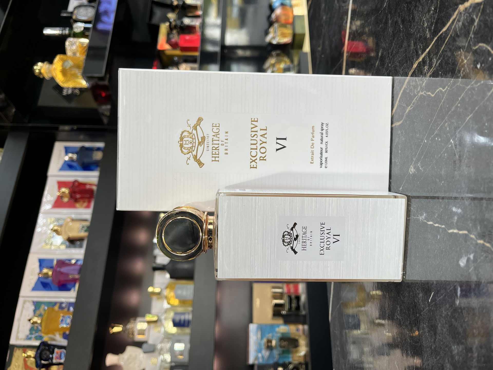 تصویر از عطر ادکلن اکستریت د درفیوم اکسکلوسیو رویال شش هریتیج  EXCLUSIVE ROYAL VI extrait de Parfum HERITAGE